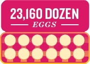 23,160 dozens of eggs