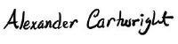 Alexander Cartwright's signature