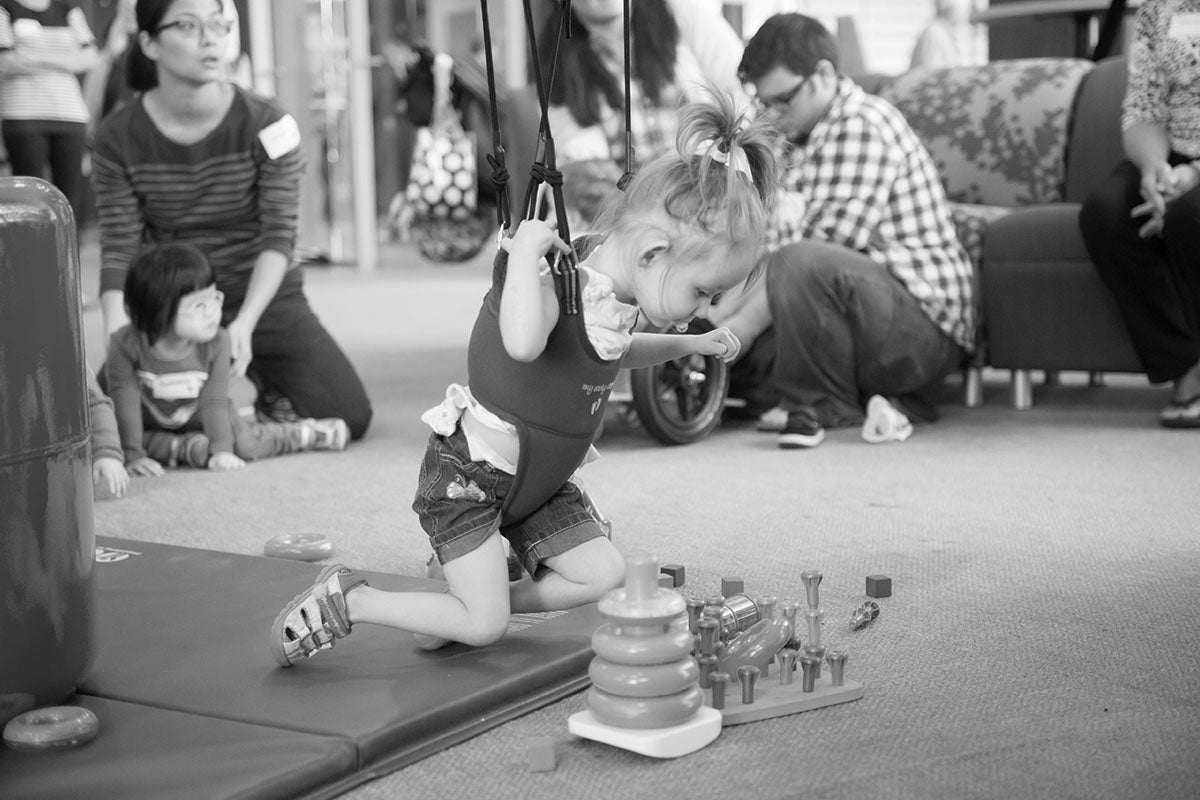 Ava Brown in a Go Baby GO! harness Ava Brown in a Go Baby GO! harness
