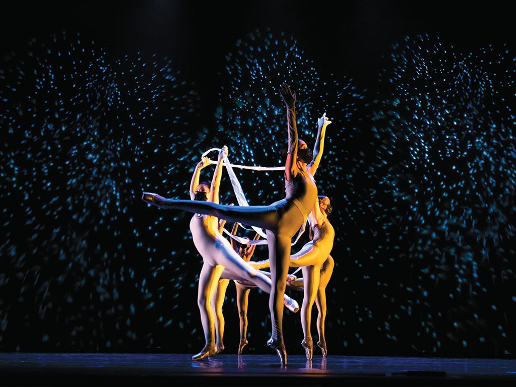 Ballet dancers performing a routine