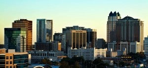orlando skyline as dusk